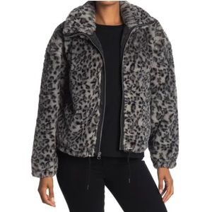 Lucky Brand Faux Fur Leopard Coat